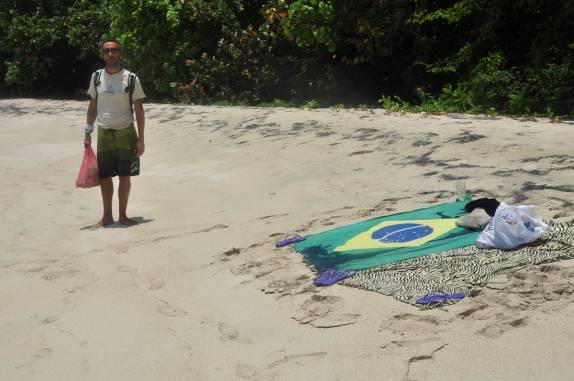 Um pedaço do Brasil em Cayo Zapatilla, uma das pequenas ilhas de Bocas del Toro, no norte do Panamá
